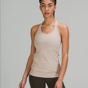 NWT lululemon Cool Racerback Tank *Everlux Raw Linen Size 4